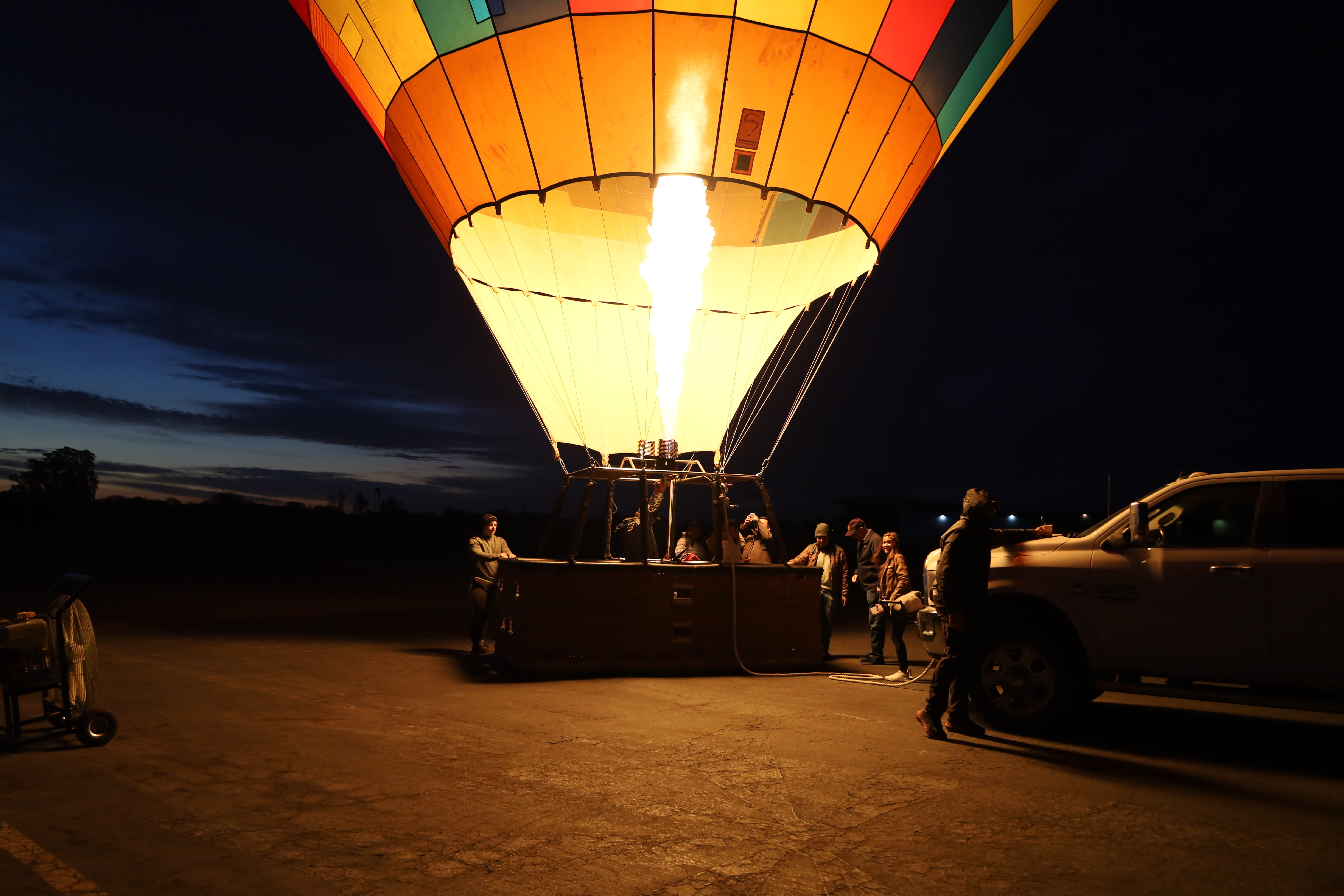 Hot Air Balloon Night Launch